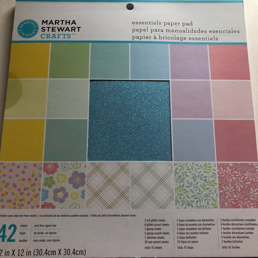 Martha Stewart Crafts Essentials Paper Pad-Pastel